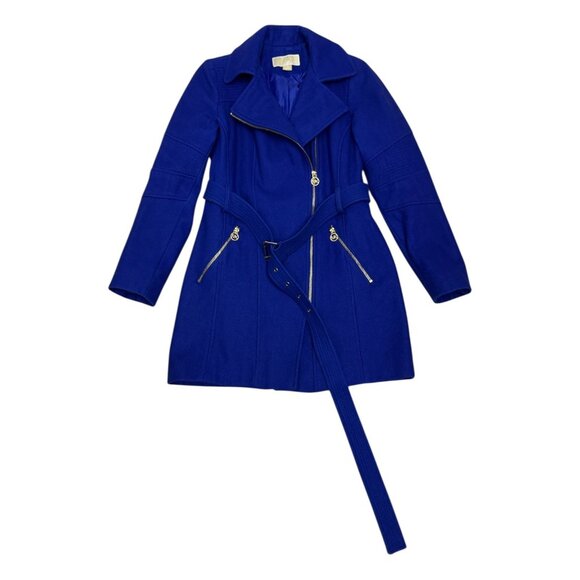 MICHAEL KORS Luxury Designer Wool Blend Winter Business Pea Coat Womens XS - Picture 6 of 6